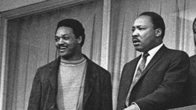 Jesse Jackson pictured with Martin Luther King Jr in 1968