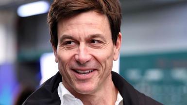 Mercedes team principal Toto Wolff smiling