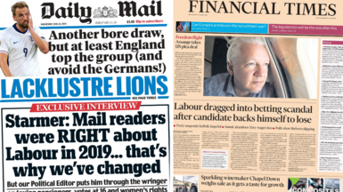 Daily Mail and Financial Times on 26 June 2024