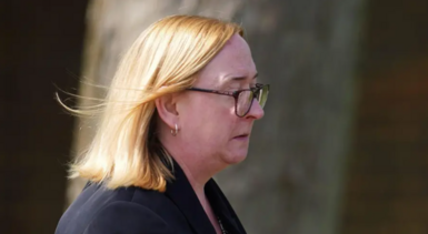 Nicola Packer outside court