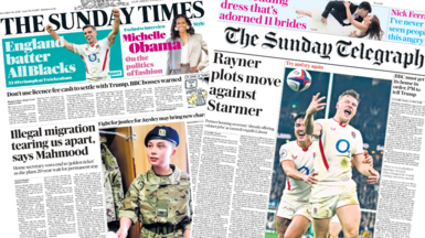 The Sunday Times and Sunday Telegraph front pages
