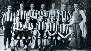 An image of the Notts County 1894 FA Cup-winning side. 