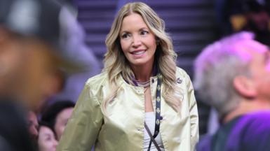  Lakers president and controlling owner Jeanie Buss, attends a game between the Lakers and the Bucks at Crypto.com Arena in Los Angeles