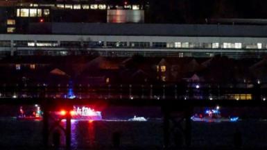 Boats on the Potomac River involved in a rescue operation