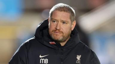 Matt Beard on the touchline during his time as Liverpool boss