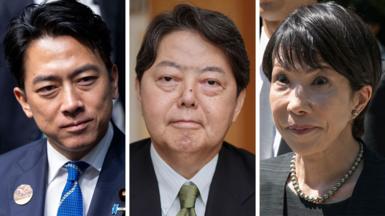 Shinjiro Koizumi, Yoshimasa Hayashi, and Sanae Takaichi