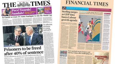 Times and FT front pages for 12/07/24