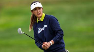 Michelle Wie West in action at the 2023 US Open