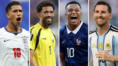 Jude Bellingham, Vozinha, Kylian Mbappe and Lionel Messi