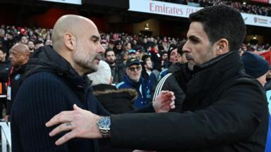 Pep Guardiola and Mikel Arteta