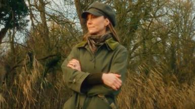 Princess of Wales folds her arms in video clip showing her on a walk in the countryside