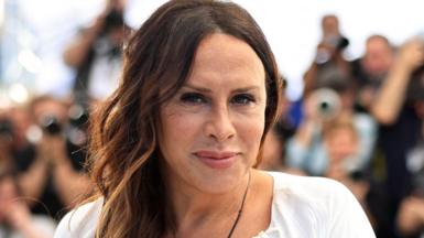 Karla Sofía Gascón attends the "Emilia Perez" Photocall at the 77th annual Cannes Film Festival at Palais des Festivals on May 19, 2024 in Cannes, France