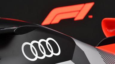 Audi logo on a prototype F1 car
