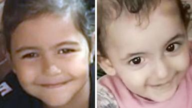 Two girls who have been shot dead in Gaza - both with dark hair and brown eyes, smiling for the camera 