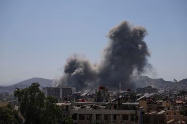 Smoke rises after Israeli strikes on Syria's defense ministry in Damascus