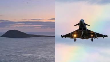 Ynys Enlli a Jet yr RAF