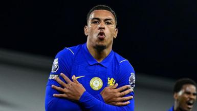Chelsea's Morgan Rogers produces a "cold" celebration made famous by Cole Palmer as he scores against Fulham in the Premier League