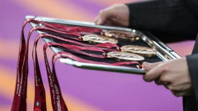 Close up of Bronze medals from 2022 Qatar
