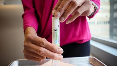 An injection pen of Zepbound, Eli Lilly’s weight loss drug, is displayed in New York City, U.S., December 11, 2023.
