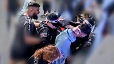 Airport brawl footage