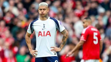 Richarlison reacts to conceding a goal