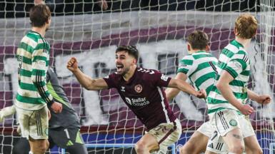 Claudio Braga's late goal ensured a point for depleted Hearts against Celtic