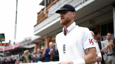 Captain Ben Stokes leads out the England team at Lord's