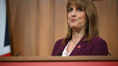 Rachel Reeves looking frustrated after the budget annoucemnet