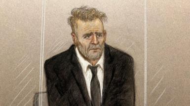 A court sketch of Paul Doyle