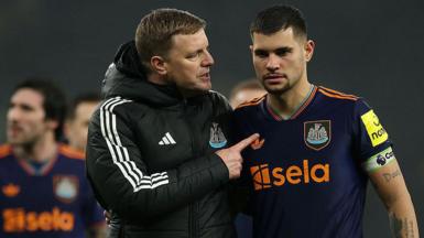 Eddie Howe and Bruno Guimaraes