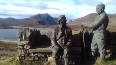 Fine weather in Knockan in Highland Scotland