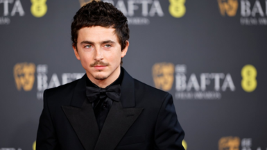 Timothee Chalamet poses on the red carpet at the EE BAFTA Film Awards 2026 at the Royal Festival Hall in London, Britain, 22