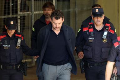 Jonathan Andic, the son of Mango's founder, as he leaves the Juzgado de Instruccion 5 in Martorell.