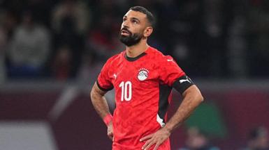 Mohamed Salah looks on sadly after Egypt's Afcon semi-final loss