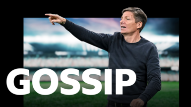 Graphic showing Oliver Glasner and caption 'Gossip'