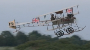 Plane in the sky.