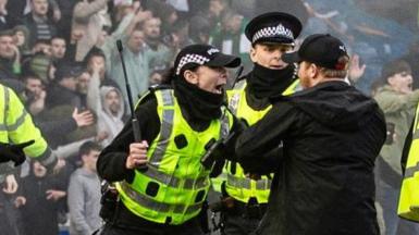 Old Firm fans clash