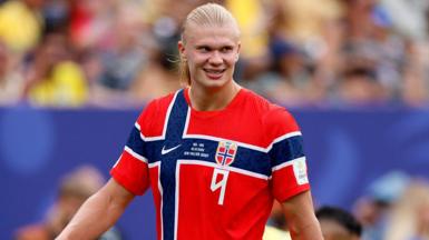 A smiling Erling Haaland