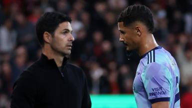 Mikel Arteta and William Saliba