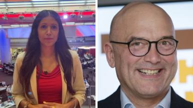 Noor Anji BBC culture reporter and Gregg Wallace