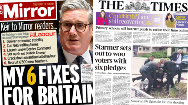 Daily Mirror and The Times newspapers for Thursday 16 May