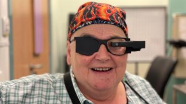 Sheila Irvine has learned to read again after being registered blind for many years