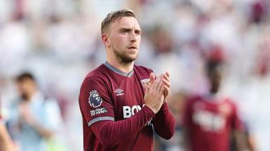 West Ham United forward Jarrod Bowen applauding the fans at the end of the match after his side's relegation from the Premier League was confirmed.