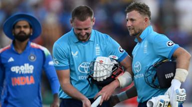 Joe Root smiles after leading England to victory