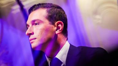 Jordan Bardella looks on during the audition of candidates of legislative elections organised by French business confederation (Medef), in Paris, France, 20 June 2024. T