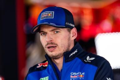 Max Verstappen speaking to the media after the Japanese Grand Prix