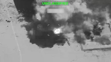 Explosion at an unknown location, during what U.S. Central Command says are strikes on Iran