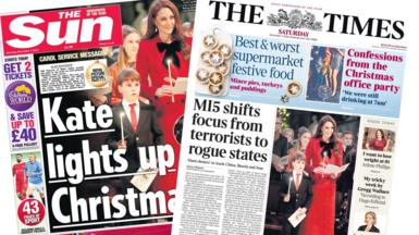 The Sun and The Times front pages 7 December