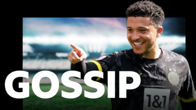 Borussia Dortmund loanee Jadon Sancho and a BBC Sport Gossip graphic