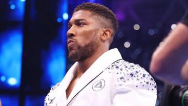 Anthony Joshua staring into the distance